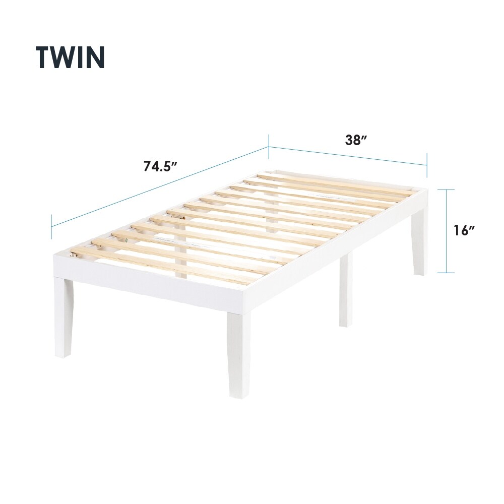 Struttura letto in legno massello classico da 16 pollici in più finiture