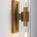Applique da parete moderne in vetro KAYLA, lampade da parete per interni, lampada da toeletta con paralume in vetro (2 set)