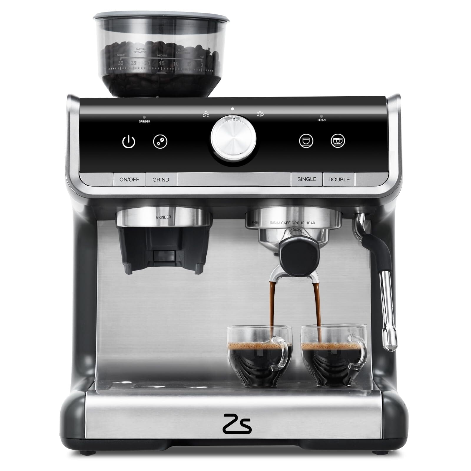 Macchina per caffè espresso automatica da 20 bar con montalatte per baristi domestici