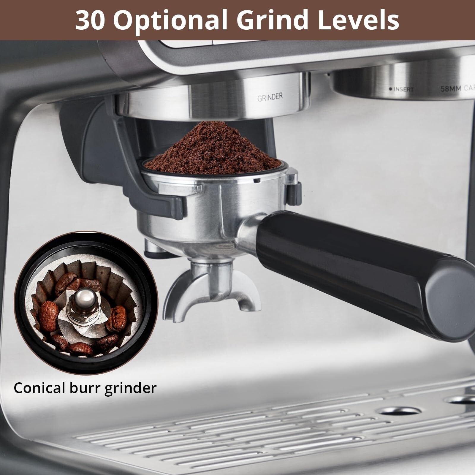 Macchina per caffè espresso automatica da 20 bar con montalatte per baristi domestici