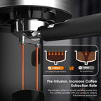 Macchina per caffè espresso da 20 bar con montalatte e lancia vapore, macchina per cappuccino e latte per uso domestico, regalo per gli amanti del caffè