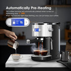 Macchina per caffè espresso da 20 bar con montalatte e lancia vapore, macchina per cappuccino e latte per uso domestico, regalo per gli amanti del caffè