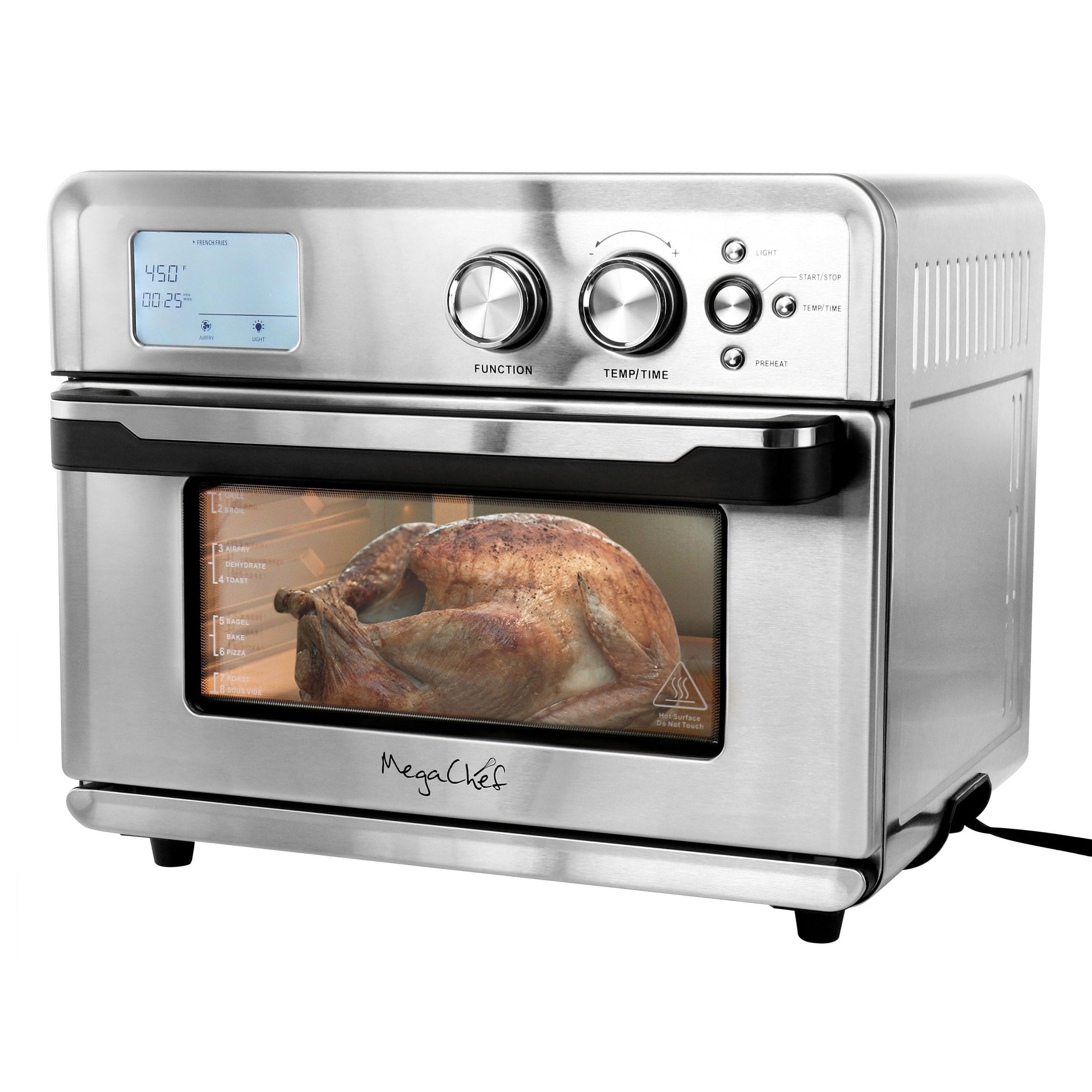 Forno tostapane multifunzione con friggitrice ad aria preimpostata da 21