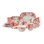 222 Fifth Christmas Lane Set di stoviglie da 16 pezzi, servizio per 4 persone