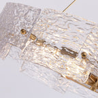 Lampadario moderno in cristallo dorato da 23,6 pollici, 6 luci, lampada a sospensione Glam Drum per isola cucina sala da pranzo