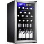 Frigorifero per vino/bevande da 26 bottiglie, mini frigorifero - 17,52*19,29*31,18 pollici