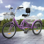 26 Tricicli per adulti a 3 ruote, bici a 7 velocità