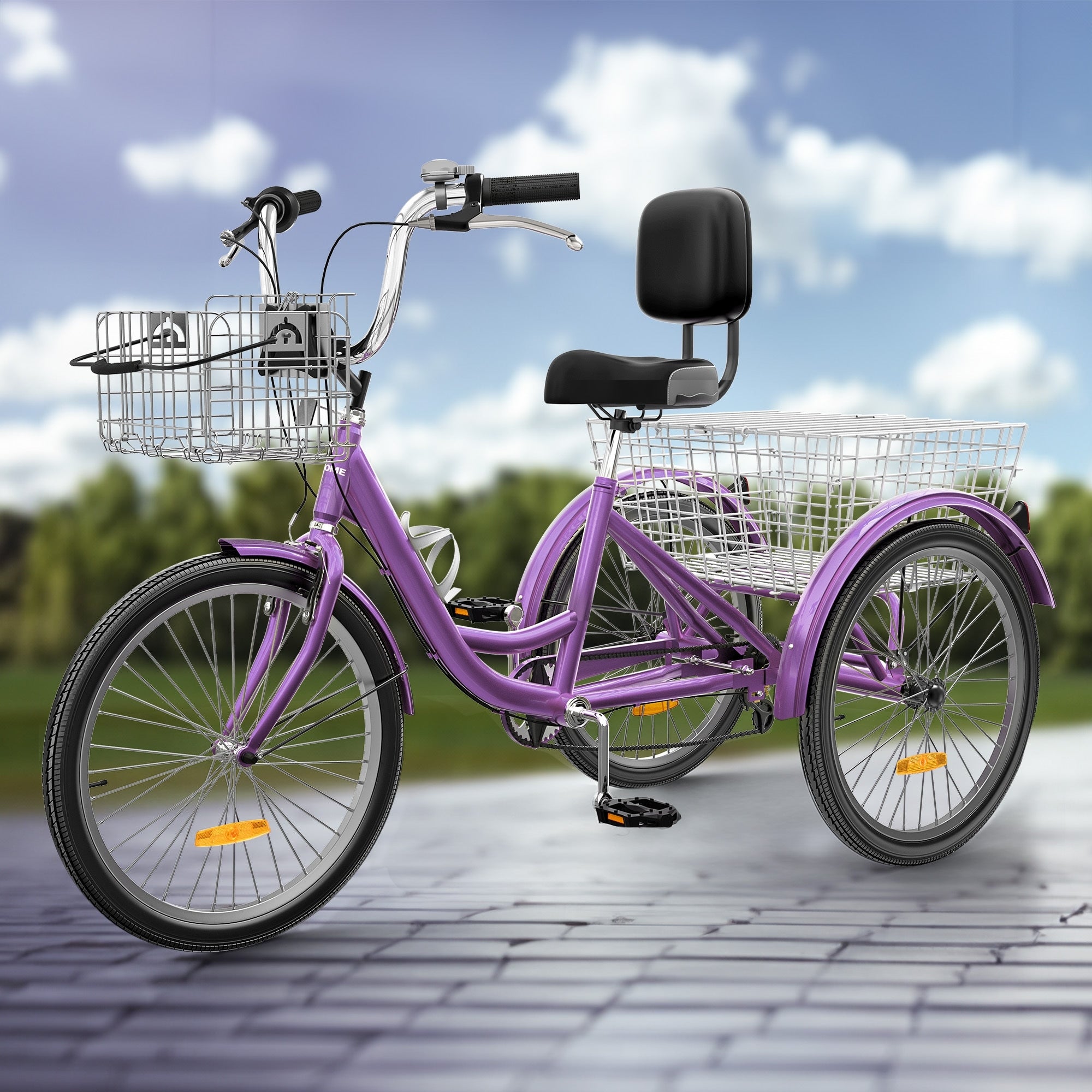 26 Tricicli per adulti a 3 ruote, bici a 7 velocità