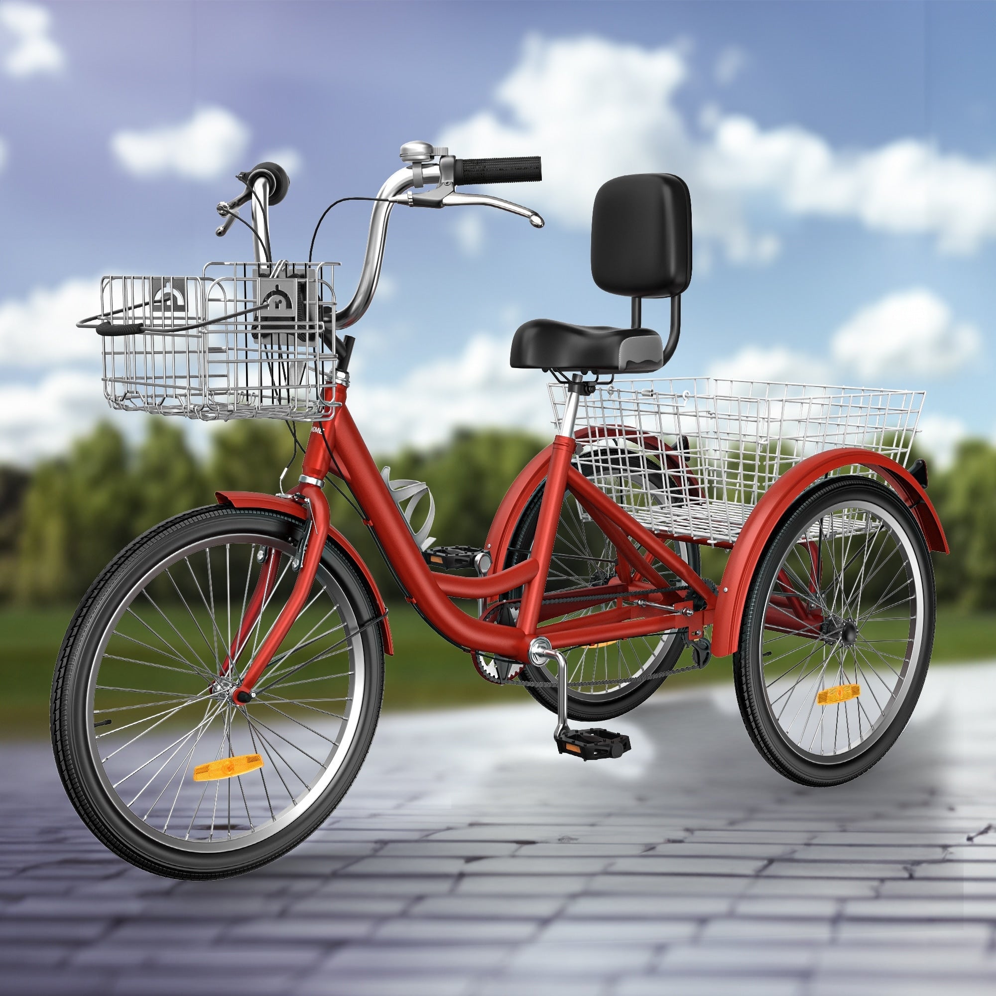 26 Tricicli per adulti a 3 ruote, bici a 7 velocità