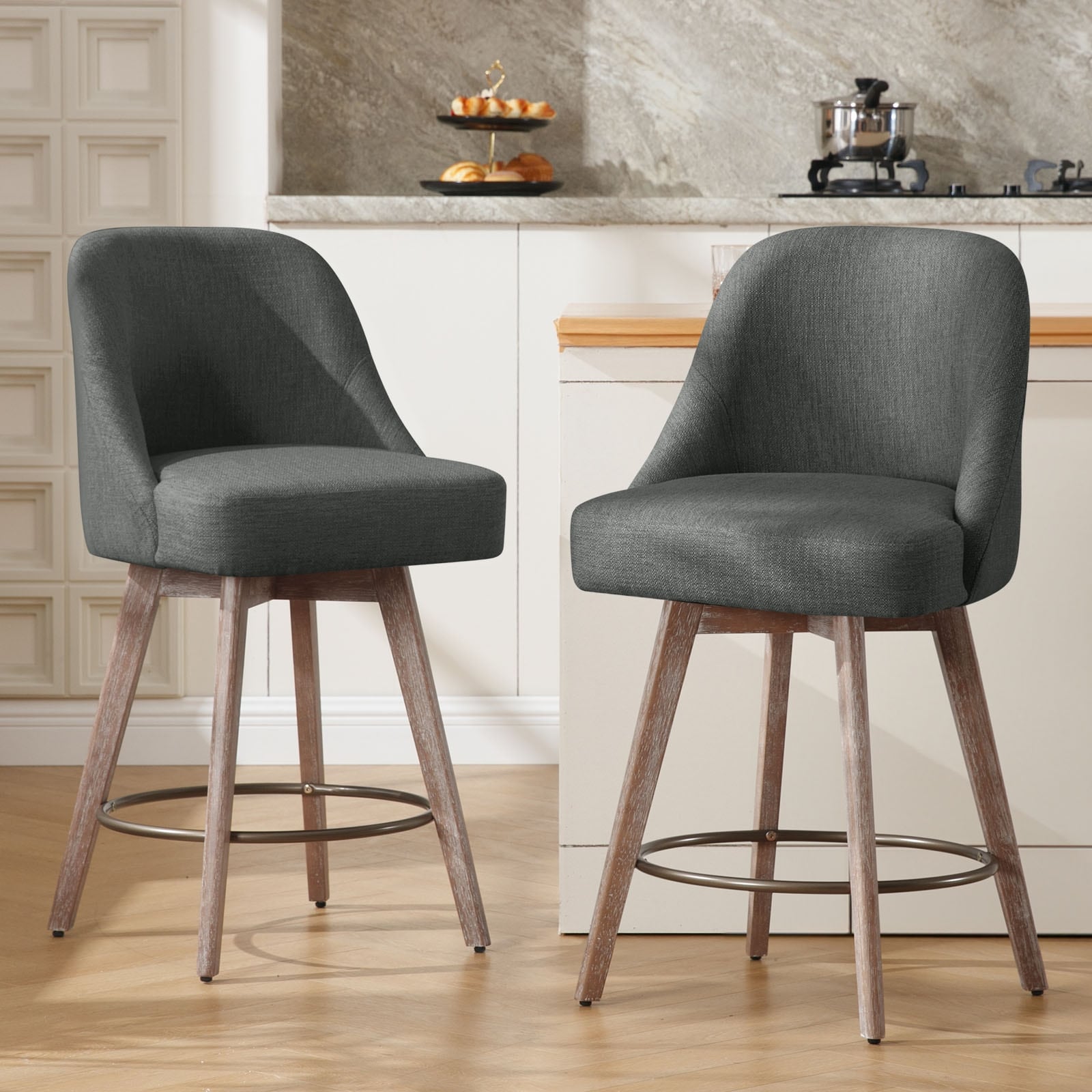 26 sgabelli da bar girevoli alti fino al bancone, sgabelli da bar imbottiti - 39,37 (A) x 22,44 (P) x 21,65 (L)