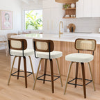 26/29 Sgabelli da bar girevoli/sgabelli da bancone con gambe in legno curvato