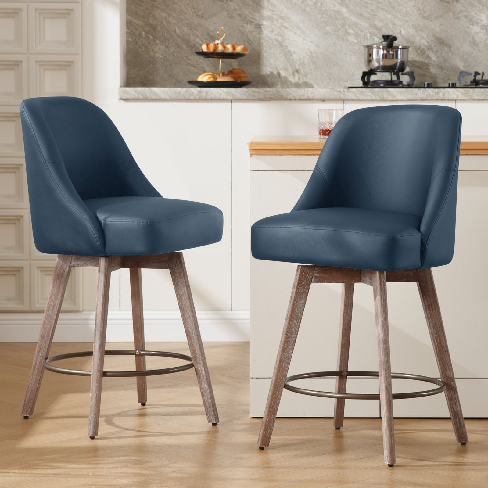 26 sgabelli da bar girevoli alti fino al bancone, sgabelli da bar imbottiti - 39,37 (A) x 22,44 (P) x 21,65 (L)