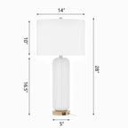 Set di 2 lampade da tavolo bianche in ceramica con USB (set da 2)