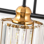 Luci da bagno in cristallo dimmerabili lineari moderne e glamour da 3/4 luci sopra lo specchio