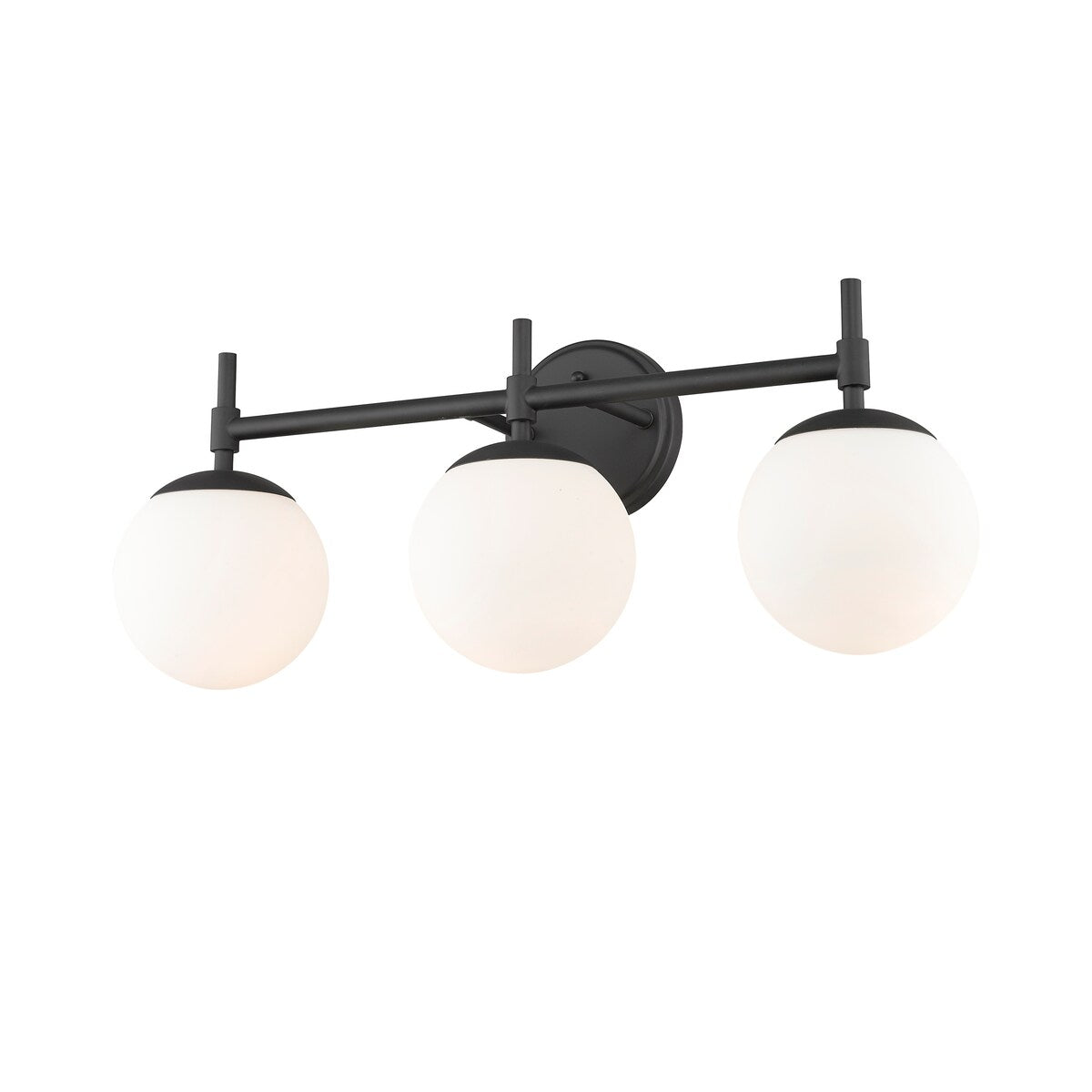Lampada da bagno a 3 luci 929 Lighting in più finiture con paralumi in vetro opalino