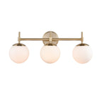 Lampada da bagno a 3 luci 929 Lighting in più finiture con paralumi in vetro opalino