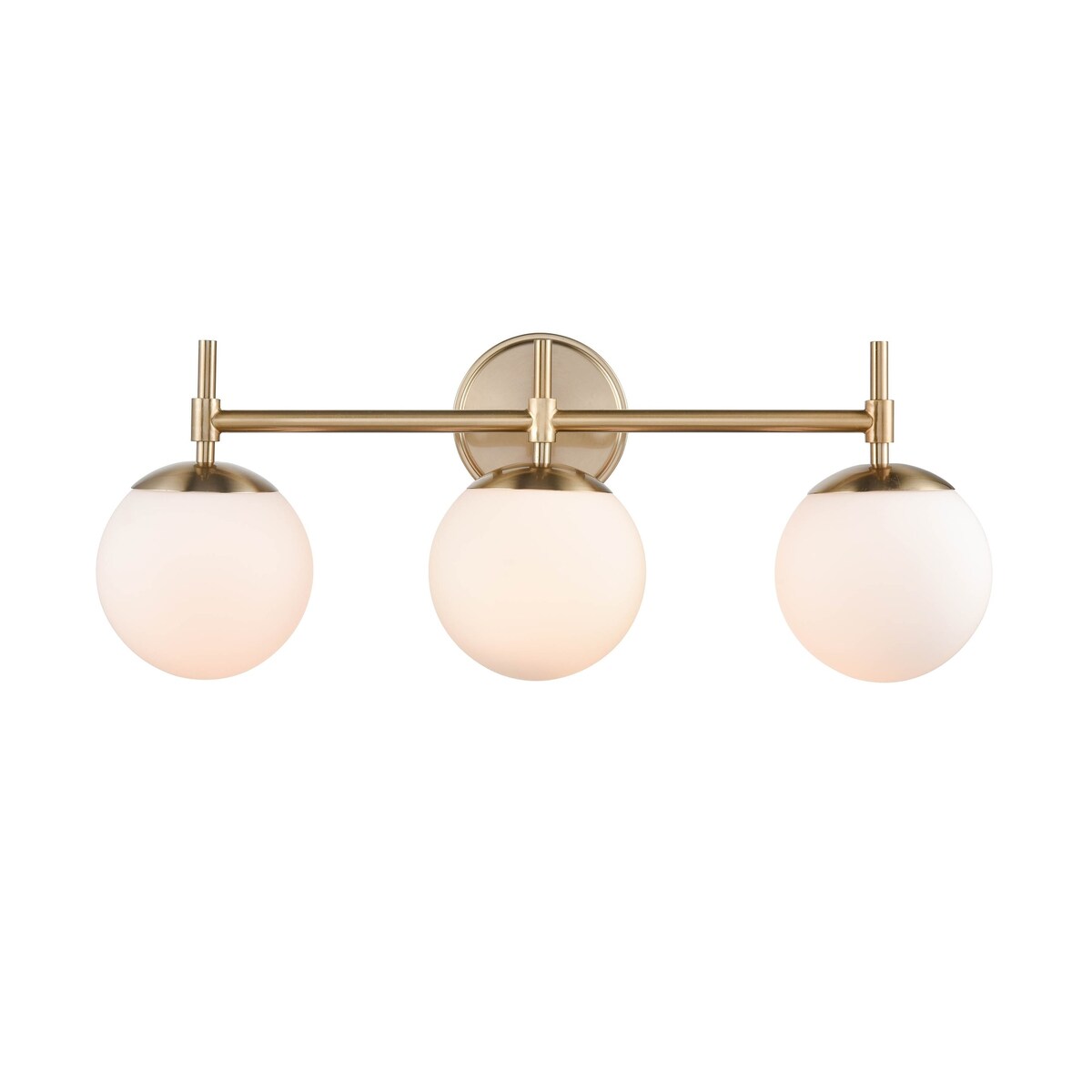 Lampada da bagno a 3 luci 929 Lighting in più finiture con paralumi in vetro opalino