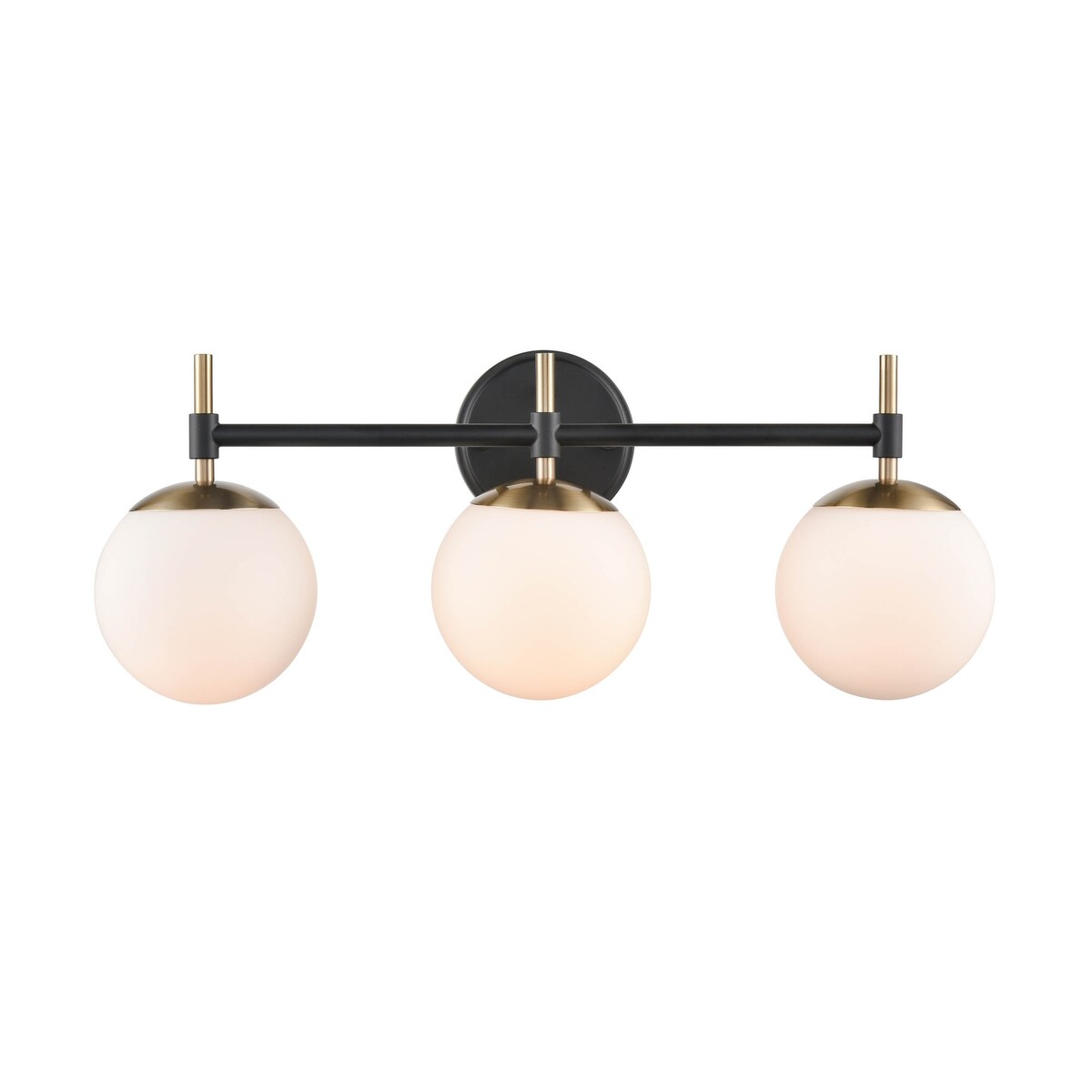 Lampada da bagno a 3 luci 929 Lighting in più finiture con paralumi in vetro opalino