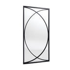 Set di 3 specchi da parete rettangolari in metallo nero - 31,9 A x 15,75 L x 0,75 P