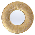 Set di 3 specchi da parete rotondi in metallo dorato - Diametro 22,25 x P 2,36