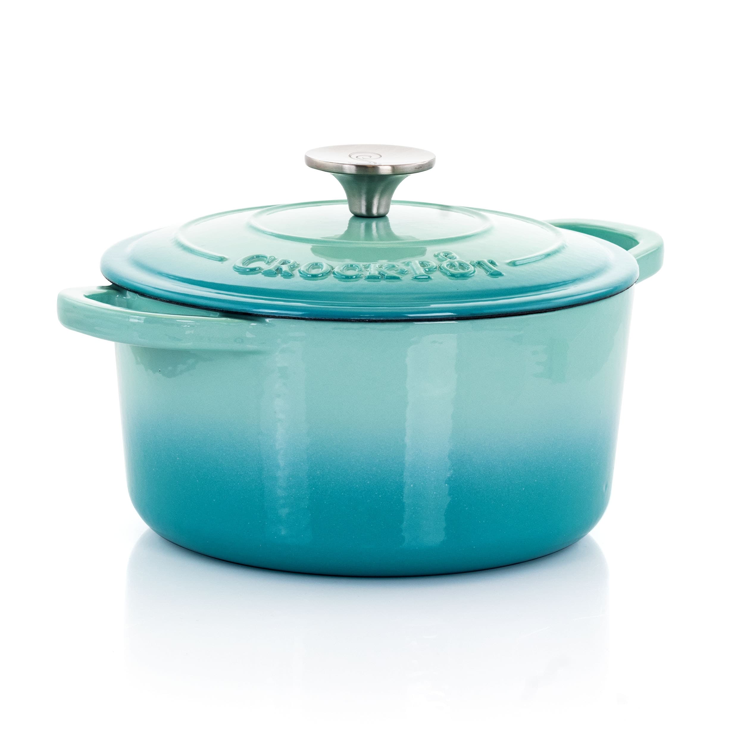 Forno olandese in ghisa smaltata da 3 litri in verde acqua artico