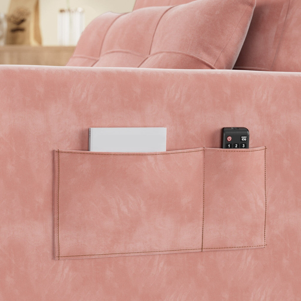 Divano letto regolabile 3 in 1, divano con poltrona estraibile, letto pieghevole convertibile per soggiorno