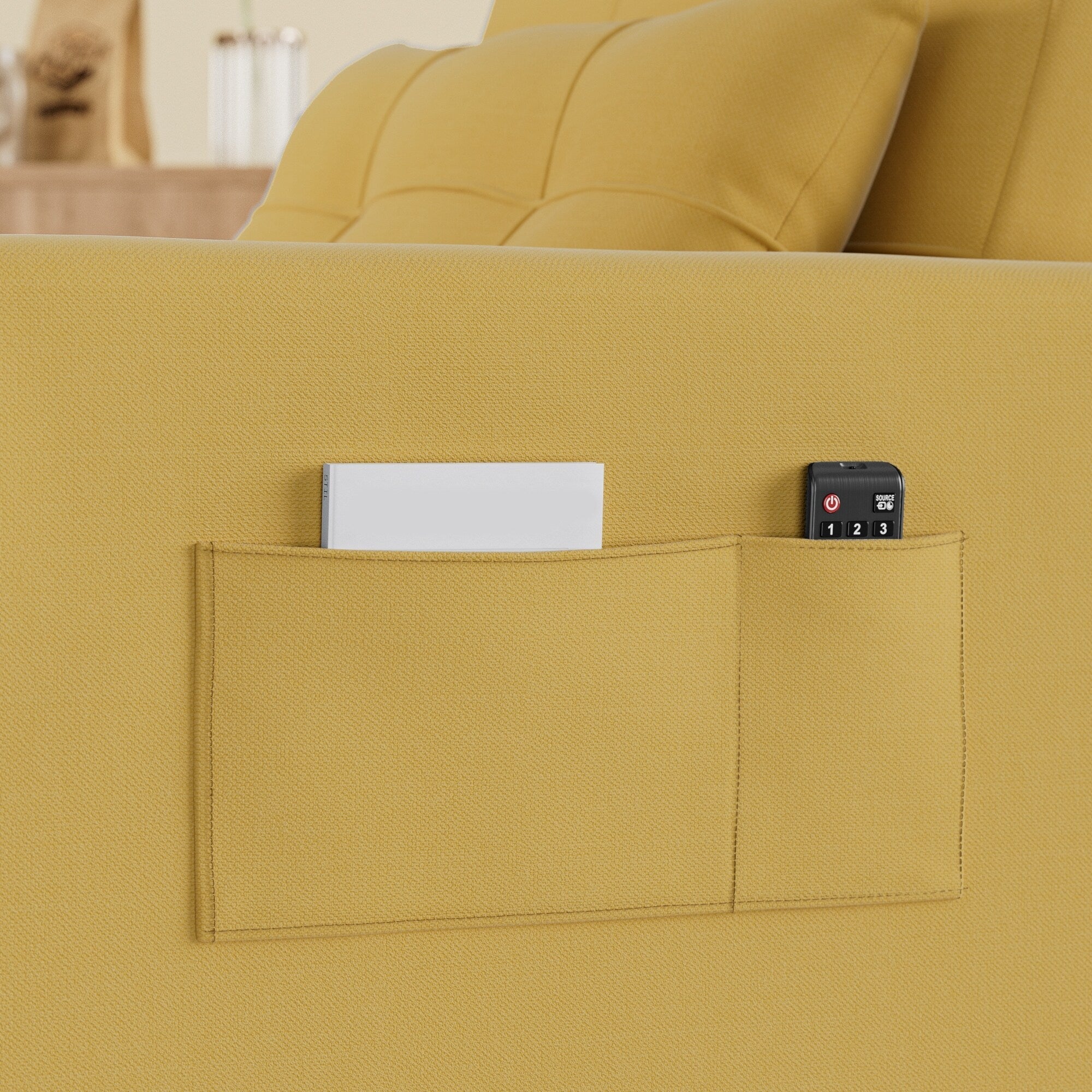 Divano letto regolabile 3 in 1, divano con poltrona estraibile, letto pieghevole convertibile per soggiorno