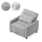 Divano letto regolabile 3 in 1, divano con poltrona estraibile, letto pieghevole convertibile per soggiorno
