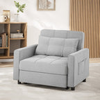 Divano letto regolabile 3 in 1, divano con poltrona estraibile, letto pieghevole convertibile per soggiorno