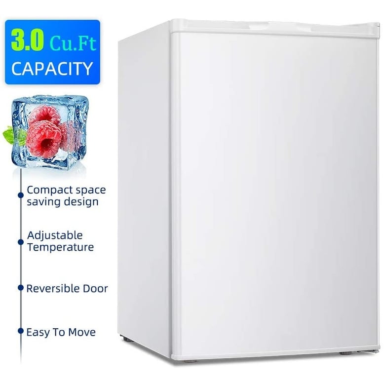 Congelatore verticale compatto da 3,0 piedi cubi con porta singola reversibile