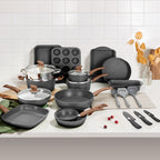 Set di pentole e teglie da cucina in granito da 30 pezzi, set di padelle antiaderenti