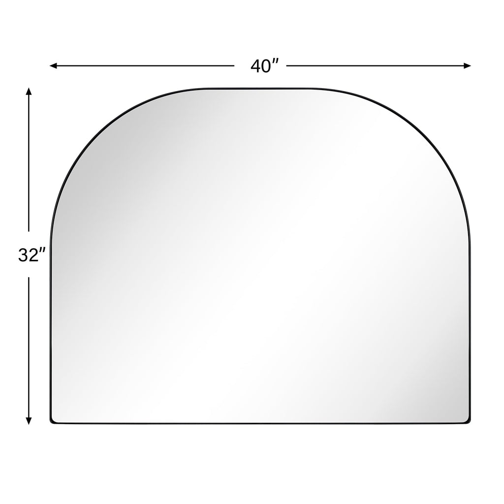 Specchio ad arco grande Dezerae TEHOME per camino, 40'' L x 32'' A