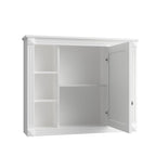 Mobile bagno moderno da 36'' con lavabo superiore e mobiletto a specchio, 2 ante e 2 cassetti