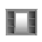 Mobile bagno moderno da 36'' con lavabo superiore e mobiletto a specchio, 2 ante e 2 cassetti