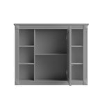 Mobile bagno moderno da 36'' con lavabo superiore e mobiletto a specchio, 2 ante e 2 cassetti