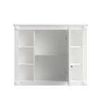 Mobile bagno moderno da 36'' con lavabo superiore e mobiletto a specchio, 2 ante e 2 cassetti