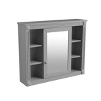 Mobile bagno moderno da 36'' con lavabo superiore e mobiletto a specchio, 2 ante e 2 cassetti