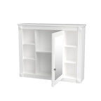 Mobile bagno moderno da 36'' con lavabo superiore e mobiletto a specchio, 2 ante e 2 cassetti