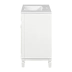 Mobile bagno moderno da 36'' con lavabo superiore e mobiletto a specchio, 2 ante e 2 cassetti