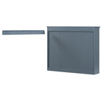 Mobile bagno moderno da 36'' con lavabo superiore e mobiletto a specchio, 2 ante e 2 cassetti