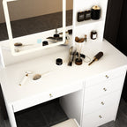 Mobiletto da trucco da 39,4'' con sgabello e specchio