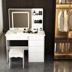 Mobiletto da trucco da 39,4'' con sgabello e specchio