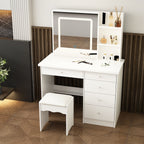 Mobiletto da trucco da 39,4'' con sgabello e specchio