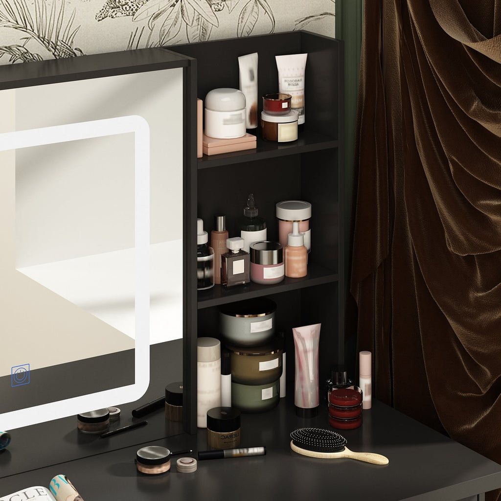 Mobiletto da trucco da 39,4'' con sgabello e specchio