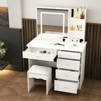 Mobiletto da trucco da 39,4'' con sgabello e specchio