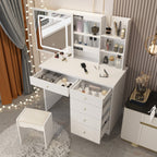 Set da toeletta per il trucco largo 39,4'' con sgabello e specchio