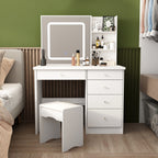 Mobiletto da trucco da 39,4'' con sgabello e specchio