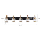 Lampada da parete per bagno moderna in cristallo con specchio cromato/nero/oro, luci da bagno, luci da toeletta