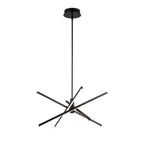 Lampadario a sospensione lineare Sputnik in alluminio moderno nero/oro a LED per soggiorno/sala da pranzo/cucina
