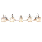 Lampada da parete per bagno moderna in cristallo con specchio cromato/nero/oro, luci da bagno, luci da toeletta